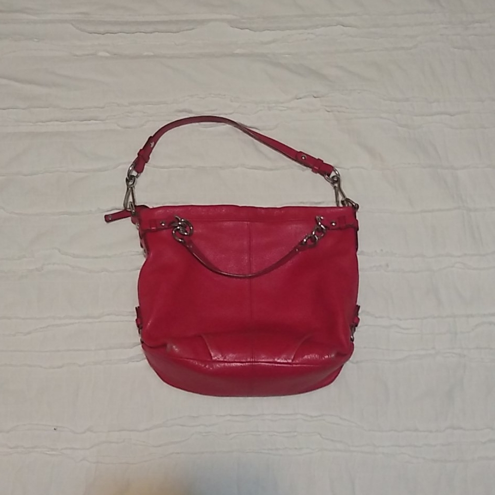 ✨💯✨Red Leather Coach Bag